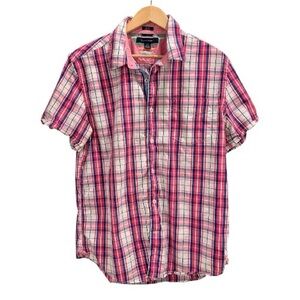 Men’s Tommy Hilfiger Short Sleeve Plaid Button Down Shirt